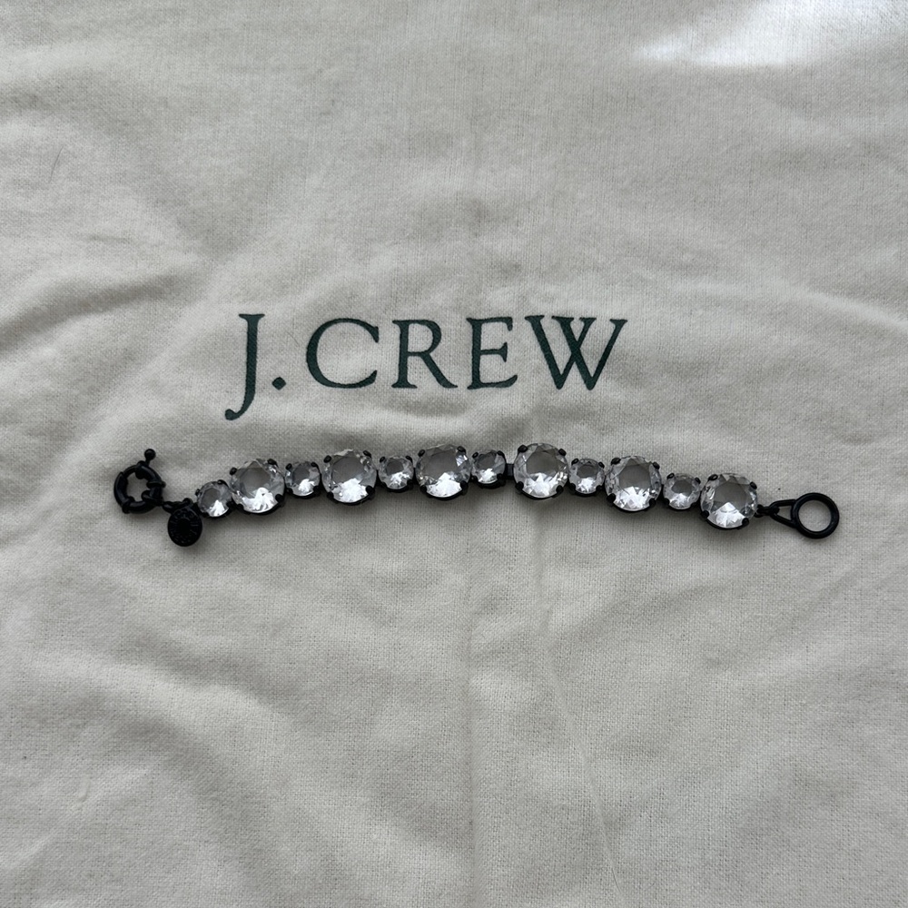J. Crew Silver Gemstone Bracelet